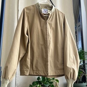 Vintage 80s Zero King Large Beige Bomber Jacket 💣